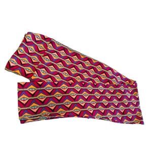 1225 LuLaRoe Size OS Red Gold Zigzag Print New